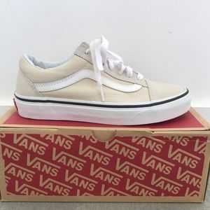 Vans old skool- birch/true white sz 6.5